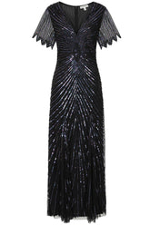 Irene Embellished Maxi Dress - Black